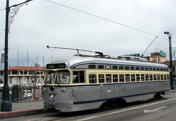 San Francisco MUNI PCC Philadelphia streetcar 1054